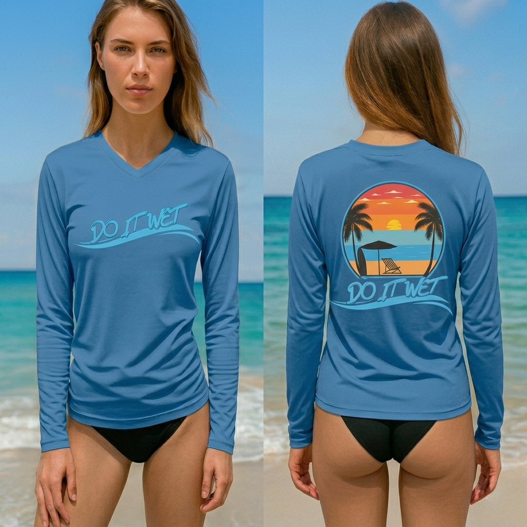 UV Women Long Sleeve V Neck Shirt