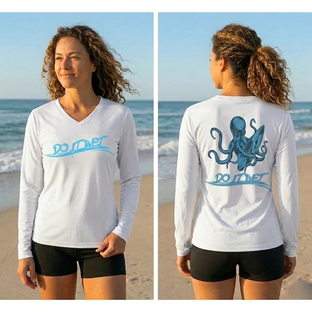 UV Women Long Sleeve V Neck Shirt