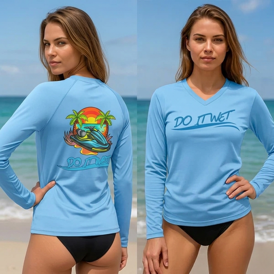 UV Women Long Sleeve V Neck Shirt