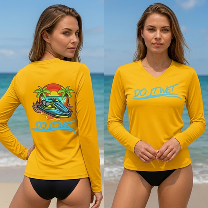 UV Women Long Sleeve V Neck Shirt
