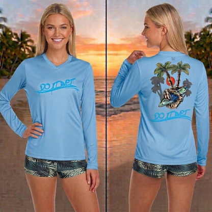 UV Women Long Sleeve V Neck Shirt