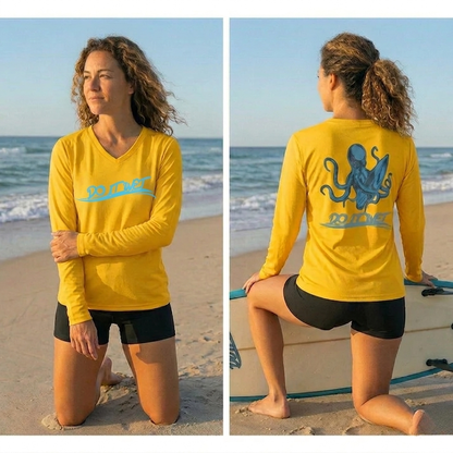 UV Women Long Sleeve V Neck Shirt