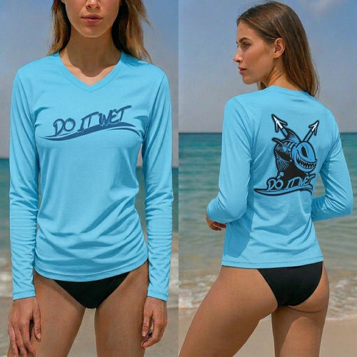 UV Women Long Sleeve V Neck Shirt