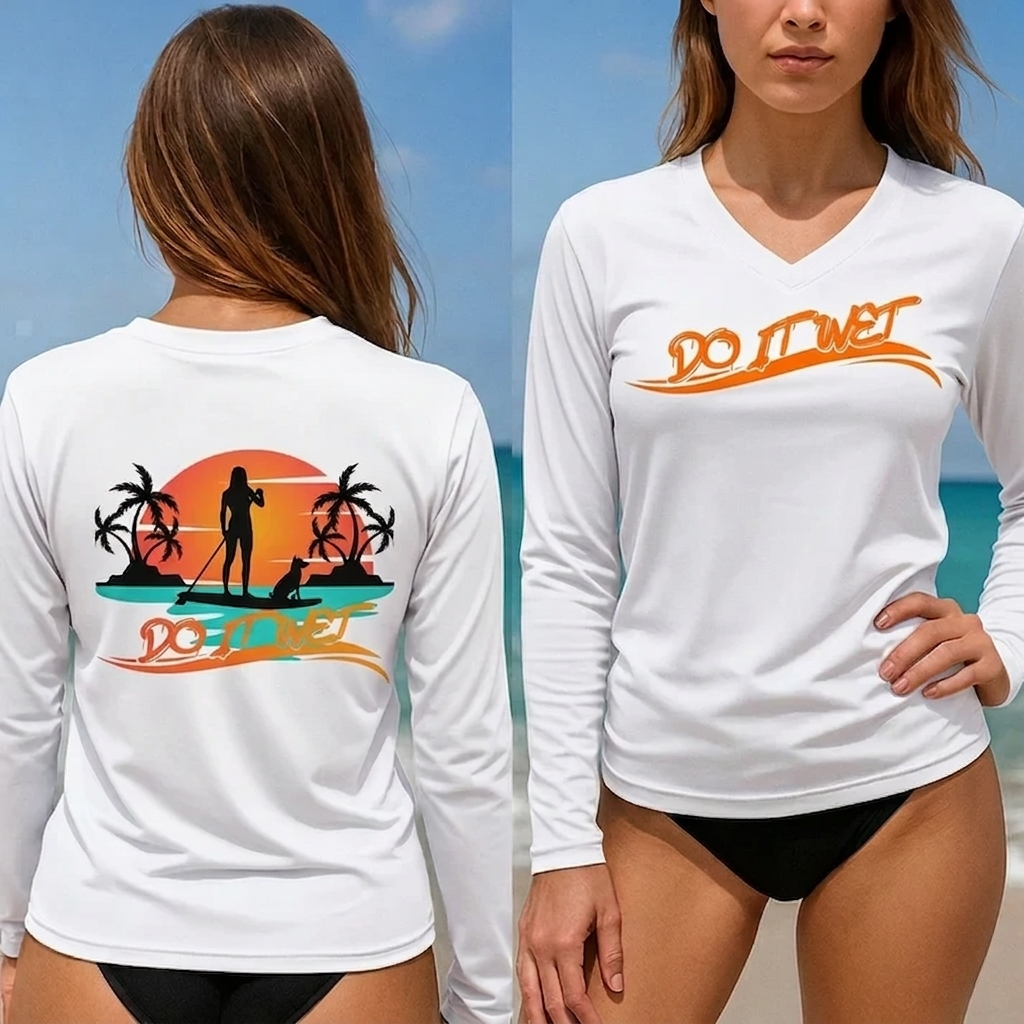 UV Women Long Sleeve V Neck Shirt